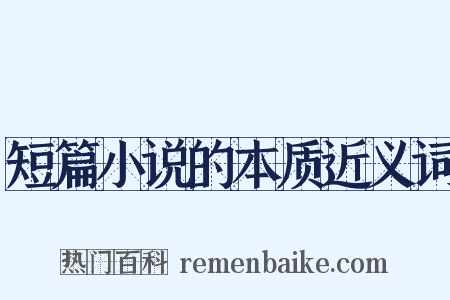 短篇小说的本质近义词是什么意思的图片